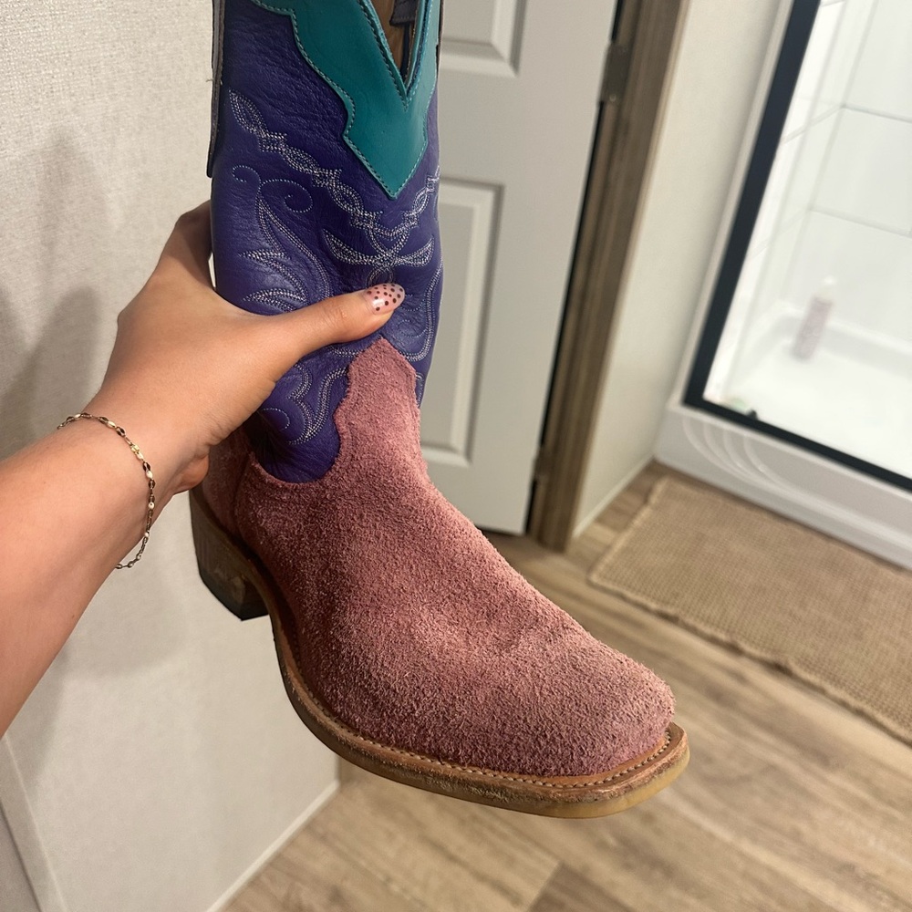 Purple and Pink Western Boots